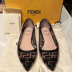 Fendi PVC flat in black size 40.5